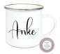 Preview: ♥ Becher Tasse Emaillebecher personalisiert Name Wunschname, Einschulung KITA Dankeschön, Muttertag, Vatertag Abschied, Jubiläum, Geschenk, von Lüttentüddel